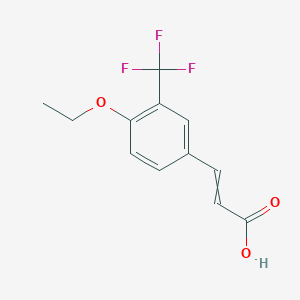 3-[4-Ethoxy-3-(trifluoromethyl)phenyl]prop-2-enoic acid