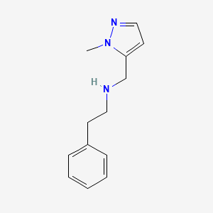 molecular formula C13H17N3 B11759061 [(1-methyl-1H-pyrazol-5-yl)methyl](2-phenylethyl)amine 