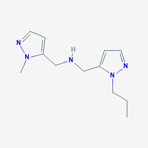 molecular formula C12H19N5 B11759071 [(1-methyl-1H-pyrazol-5-yl)methyl][(1-propyl-1H-pyrazol-5-yl)methyl]amine 