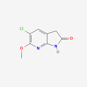 5-chloro-6-methoxy-1H,2H,3H-pyrrolo[2,3-b]pyridin-2-one