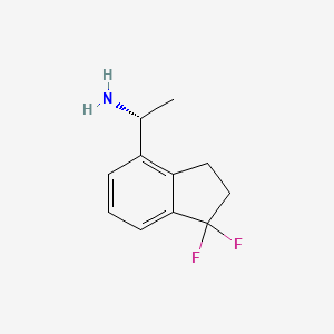 (1R)-1-(1,1-difluoro-2,3-dihydro-1H-inden-4-yl)ethan-1-amine