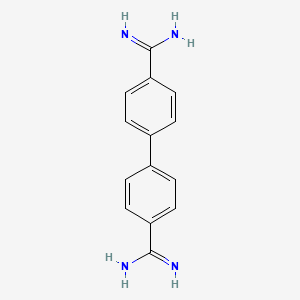 molecular formula C14H14N4 B11759159 [1,1'-Biphenyl]-4,4'-dicarboximidamide 