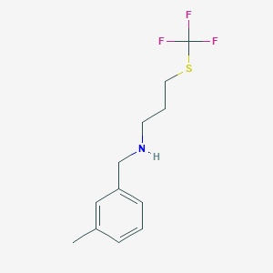 molecular formula C12H16F3NS B11759167 (3-Methyl-benzyl)-(3-trifluoromethylsulfanyl-propyl)-amine 