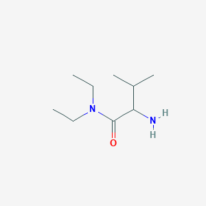 molecular formula C9H20N2O B11759233 2-Amino-N,N-diethyl-3-methylbutanamide 