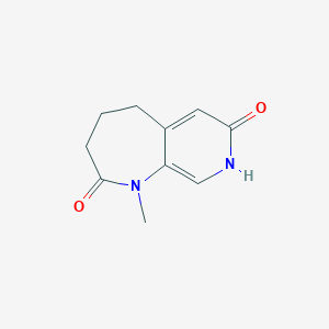 molecular formula C10H12N2O2 B11759242 1-Methyl-4,5-dihydro-1H-pyrido[3,4-b]azepine-2,7(3H,8H)-dione 