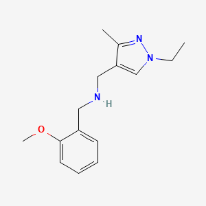 [(1-ethyl-3-methyl-1H-pyrazol-4-yl)methyl][(2-methoxyphenyl)methyl]amine