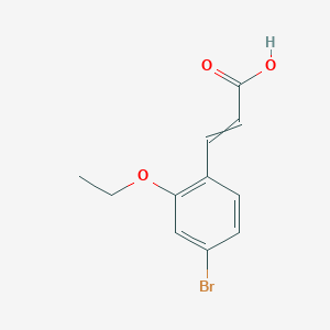 molecular formula C11H11BrO3 B11759254 3-(4-Bromo-2-ethoxyphenyl)prop-2-enoic acid 