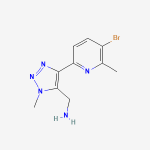 1-[4-(5-bromo-6-methylpyridin-2-yl)-1-methyl-1H-1,2,3-triazol-5-yl]methanamine