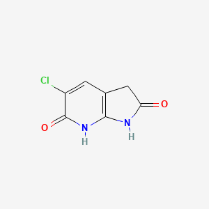 molecular formula C7H5ClN2O2 B11759258 5-Chloro-1H-pyrrolo[2,3-b]pyridine-2,6(3H,7H)-dione CAS No. 1190315-19-5