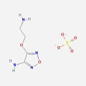 molecular formula C4H8N4O6S-2 B11759262 4-(2-Aminoethoxy)-1,2,5-oxadiazol-3-amine sulfate 