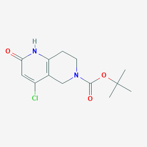 molecular formula C13H17ClN2O3 B11759263 tert-Butyl 4-chloro-2-oxo-1,5,7,8-tetrahydro-1,6-naphthyridine-6(2H)-carboxylate 