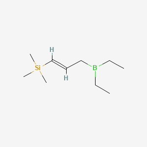 molecular formula C10H23BSi B11759285 [(1E)-3-(diethylboranyl)prop-1-en-1-yl]trimethylsilane 