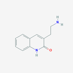 molecular formula C11H12N2O B11759312 3-(2-Aminoethyl)-1,2-dihydroquinolin-2-one 