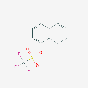 molecular formula C11H9F3O3S B11759321 7,8-Dihydronaphthalen-1-yl trifluoromethanesulfonate 