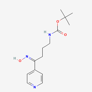 tert-butyl N-[(4Z)-4-hydroxyimino-4-pyridin-4-ylbutyl]carbamate