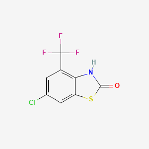 molecular formula C8H3ClF3NOS B11759372 6-Chloro-2-hydroxy-4-trifluoromethylbenzothiazole 