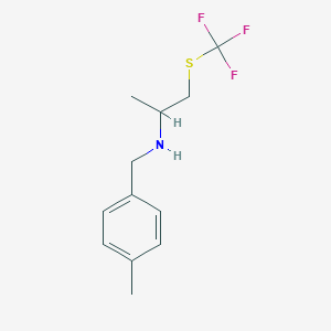 (4-Methyl-benzyl)-(1-methyl-2-trifluoromethylsulfanyl-ethyl)-amine