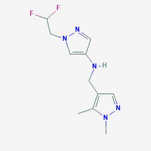 1-(2,2-difluoroethyl)-N-[(1,5-dimethyl-1H-pyrazol-4-yl)methyl]-1H-pyrazol-4-amine