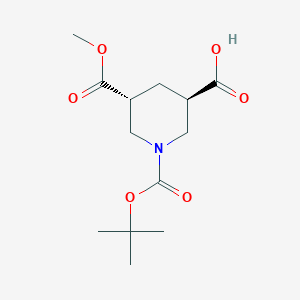 rel-(3R,5R)-1-(tert-Butoxycarbonyl)-5-(methoxycarbonyl)piperidine-3-carboxylic acid