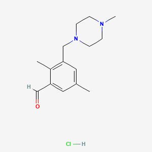 2,5-Dimethyl-3-[(4-methylpiperazin-1-yl)methyl]benzaldehyde hydrochloride