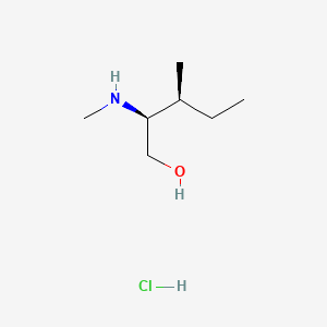 molecular formula C7H18ClNO B11759488 (2S,3S)-3-methyl-2-(methylamino)pentan-1-ol;hydrochloride 