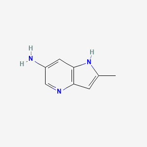 molecular formula C8H9N3 B11759489 2-methyl-1H-pyrrolo[3,2-b]pyridin-6-amine 