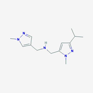 [(1-methyl-1H-pyrazol-4-yl)methyl]({[1-methyl-3-(propan-2-yl)-1H-pyrazol-5-yl]methyl})amine