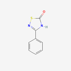 molecular formula C8H6N2OS B11759546 3-phenyl-1,2,4-thiadiazol-5(4H)-one 