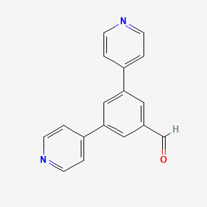 molecular formula C17H12N2O B11759547 3,5-Di(pyridin-4-yl)benzaldehyde 