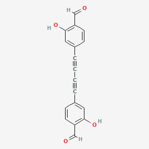 molecular formula C18H10O4 B11759550 4,4'-(Buta-1,3-diyne-1,4-diyl)bis(2-hydroxybenzaldehyde) 