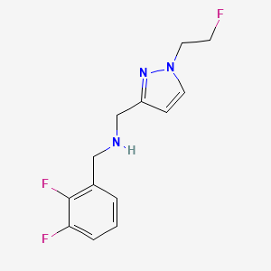 molecular formula C13H14F3N3 B11759568 [(2,3-difluorophenyl)methyl]({[1-(2-fluoroethyl)-1H-pyrazol-3-yl]methyl})amine 