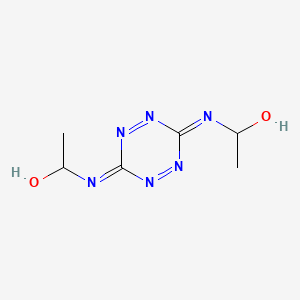 1-{[(3E,6E)-6-[(1-hydroxyethyl)imino]-3,6-dihydro-1,2,4,5-tetrazin-3-ylidene]amino}ethan-1-ol