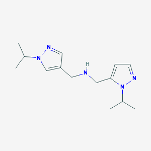 {[1-(propan-2-yl)-1H-pyrazol-4-yl]methyl}({[1-(propan-2-yl)-1H-pyrazol-5-yl]methyl})amine