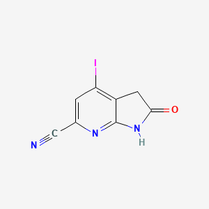 4-Iodo-2-oxo-1,3-dihydropyrrolo[2,3-b]pyridine-6-carbonitrile