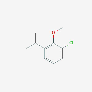 molecular formula C10H13ClO B11759612 1-Chloro-2-methoxy-3-(propan-2-yl)benzene 