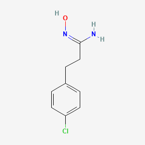 molecular formula C9H11ClN2O B11759632 (E)-3-(4-chlorophenyl)-N'-hydroxypropanimidamide 