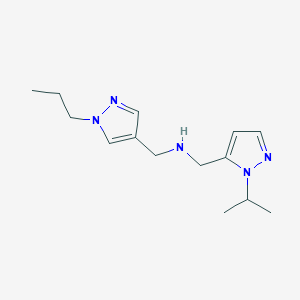 {[1-(propan-2-yl)-1H-pyrazol-5-yl]methyl}[(1-propyl-1H-pyrazol-4-yl)methyl]amine