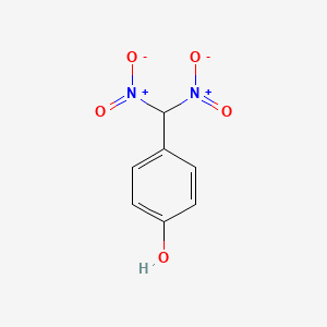 molecular formula C7H6N2O5 B11759683 4-(Dinitromethyl)phenol 