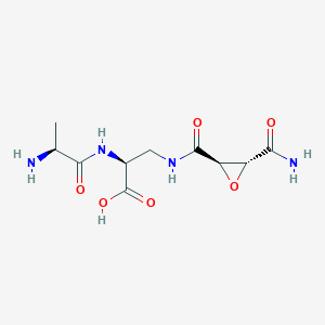 (2S)-2-[(2S)-2-aminopropanamido]-3-{[(2R,3R)-3-carbamoyloxiran-2-yl]formamido}propanoic acid