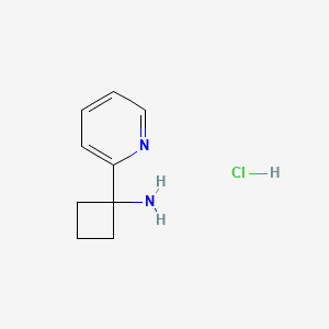 molecular formula C9H13ClN2 B11759714 1-(Pyridin-2-yl)cyclobutanamine hydrochloride 