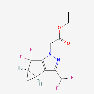 Ethyl 2-((3bS,4aR)-3-(difluoromethyl)-5,5-difluoro-3b,4,4a,5-tetrahydro-1H-cyclopropa[3,4]cyclopenta[1,2-c]pyrazol-1-yl)acetate