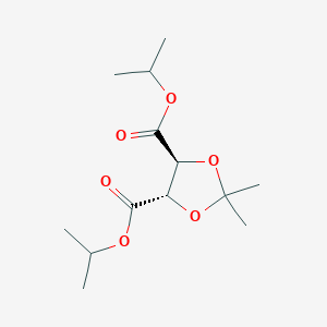 molecular formula C13H22O6 B11759749 4,5-bis(propan-2-yl) (4S,5S)-2,2-dimethyl-1,3-dioxolane-4,5-dicarboxylate 