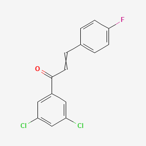 molecular formula C15H9Cl2FO B11759757 1-(3,5-dichlorophenyl)-3-(4-fluorophenyl)prop-2-en-1-one 