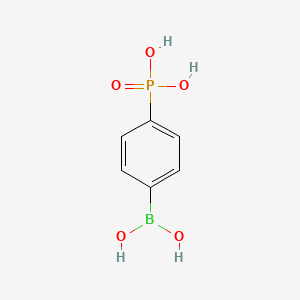 molecular formula C6H8BO5P B11759780 (4-Boronophenyl)phosphonic acid 