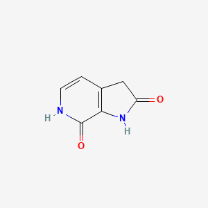 molecular formula C7H6N2O2 B11759787 3,6-dihydro-1H-pyrrolo[2,3-c]pyridine-2,7-dione 