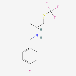 (4-Fluoro-benzyl)-(1-methyl-2-trifluoromethylsulfanyl-ethyl)-amine