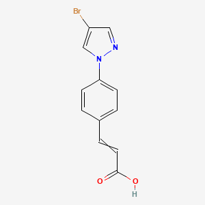 3-[4-(4-bromo-1H-pyrazol-1-yl)phenyl]prop-2-enoic acid