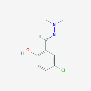 molecular formula C9H11ClN2O B11759851 4-Chloro-2-[(2,2-dimethylhydrazin-1-ylidene)methyl]phenol 