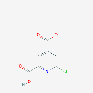 molecular formula C11H12ClNO4 B11759858 4-(tert-Butoxycarbonyl)-6-chloropicolinic acid 