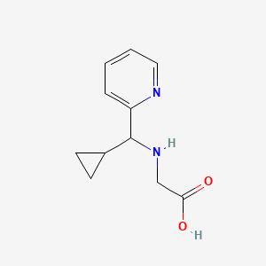 2-((Cyclopropyl(pyridin-2-yl)methyl)amino)aceticacid